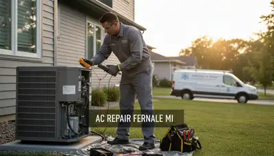 HVAC technician providing professional AC repair service in Detroit, MI