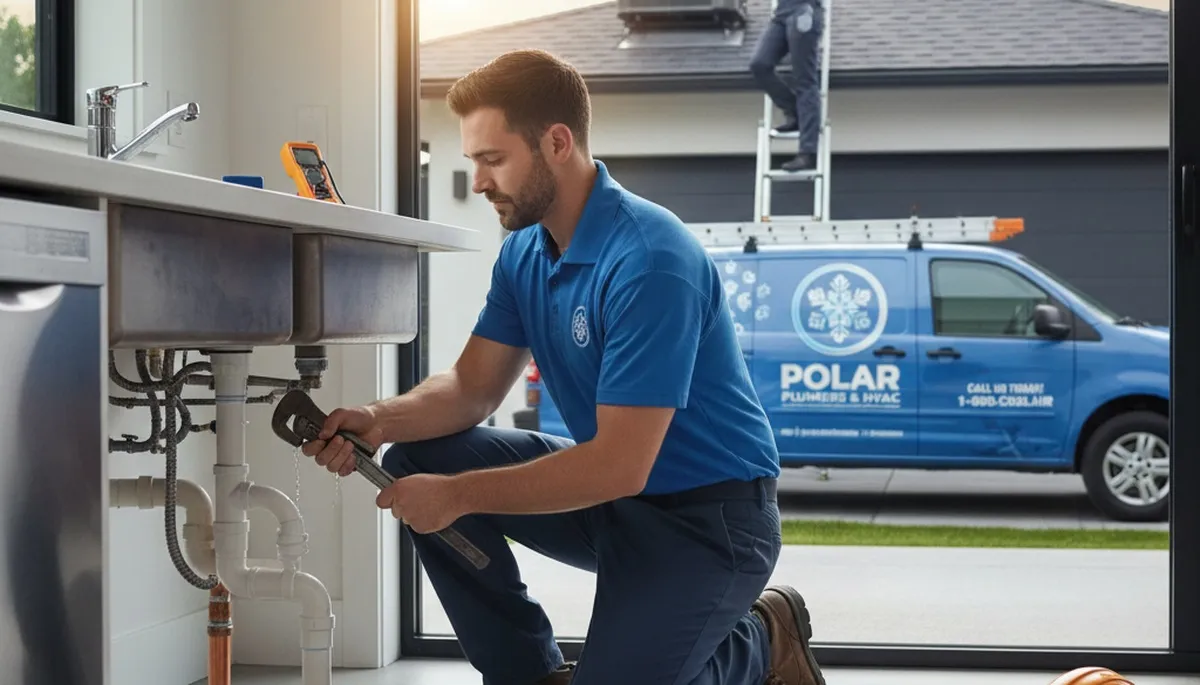Licensed plumber repairing water pipes in Detroit MI home | Five Star Cooling plumbing services