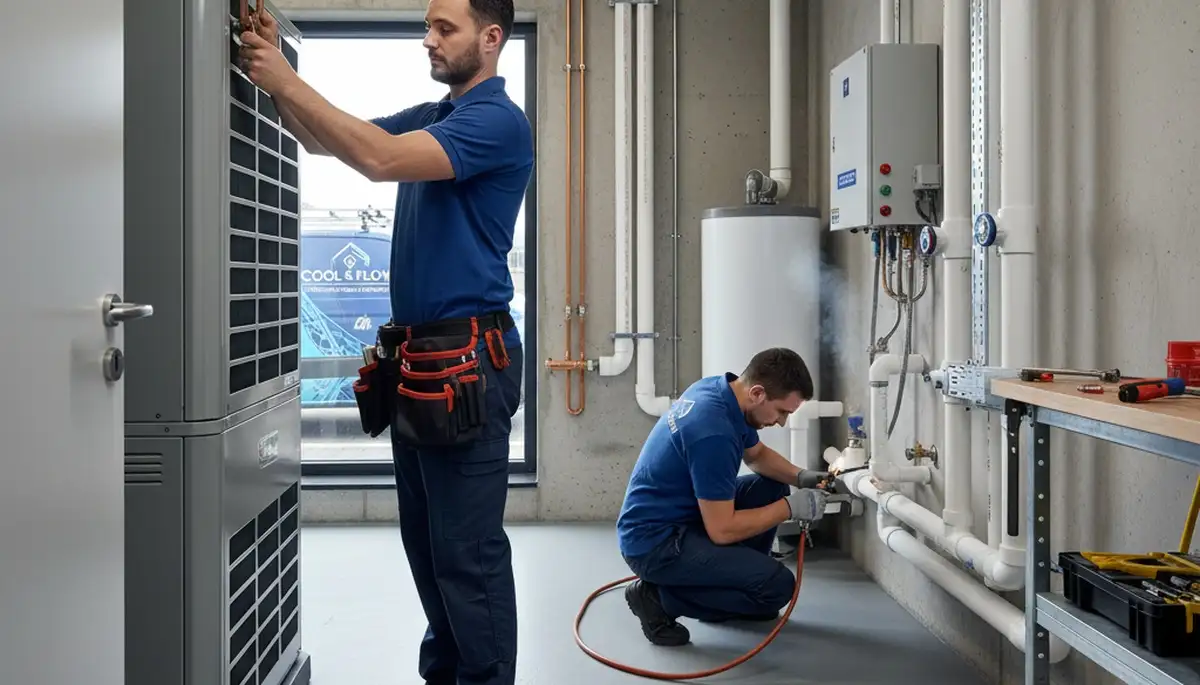 Technician providing plumbing repair service for Detroit, MI home by Five Star Cooling